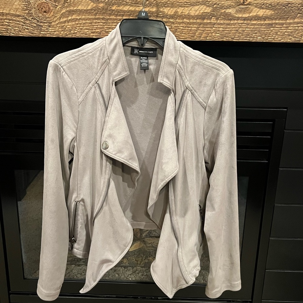 INC International concepts Moto Jacket Motorcycle Suede